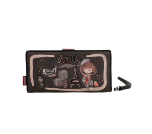 Portofel casual, dama, ANEKKE 41809-901, maro, piele ecologica