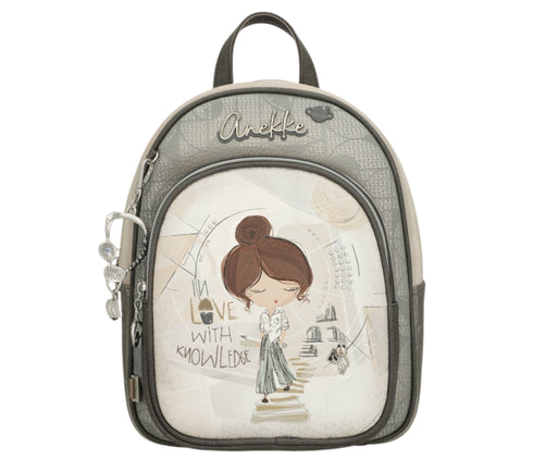 Rucsac casual, dama, ANEKKE 42805-197, crem, piele ecologica