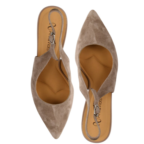 Pantofi eleganti, dama, ANNA VIOTTI, D105-B149D bej, piele naturala, toc