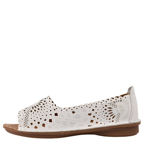 Pantofi casual, dama, ADA SHOES, 355-2 alb, piele naturala