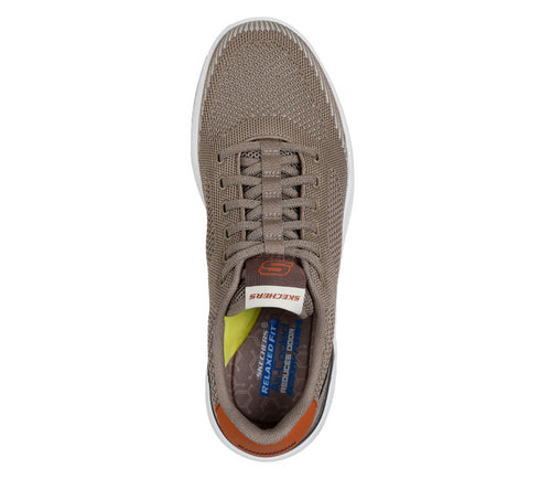 Pantofi sport, barbati, SKECHERS RELAXED FIT CORLISS DORSET 210793-TPE bej, textil