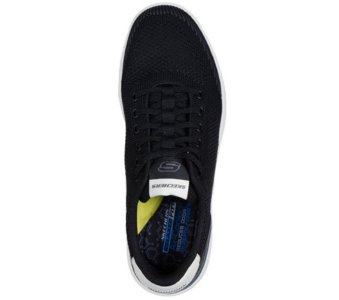 Pantofi sport, barbati, SKECHERS RELAXED FIT CORLISS DORSET 210793-BLK negru, textil