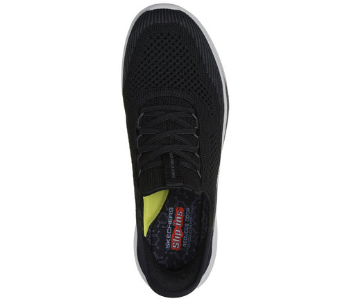 Pantofi sport, barbati, SKECHERS SLIP-INS RF SLADE QUINTO 210810-BLK negru, textil