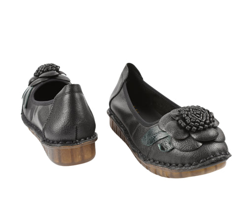 Pantofi casual, dama, ADA SHOES, 1817-6 negru, piele naturala
