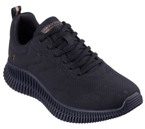 Pantofi sport, dama, SKECHERS BOBS GEO-HOW MARVELOUS 117422-BBK negru, piele ecologica