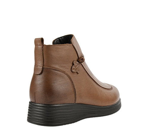 Ghete casual, dama, FORMAZIONE, 8862 maro, piele naturala