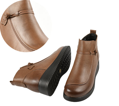 Ghete casual, dama, FORMAZIONE, 8862 maro, piele naturala