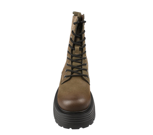 Bocanci casual, dama, FORMAZIONE, 2301 bej , piele nabuc, toc