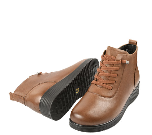 Ghete casual, dama, FORMAZIONE, 231126 maro, piele naturala