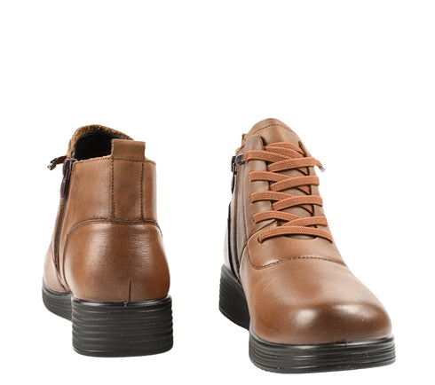 Ghete casual, dama, FORMAZIONE, 231126 maro, piele naturala