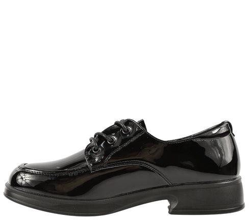 Pantofi casual, dama, ADA SHOES, 231130 negru, piele lacuita