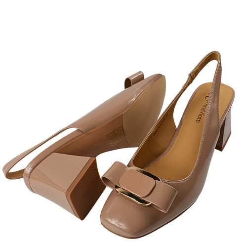 Sandale elegante, dama, ANNA VIOTTI, D105-5533 bej, piele naturala, cu toc