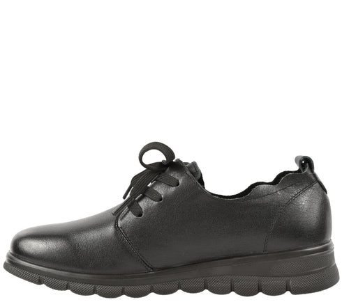 Pantofi casual, dama, ADA SHOES, 251072 negru, piele naturala