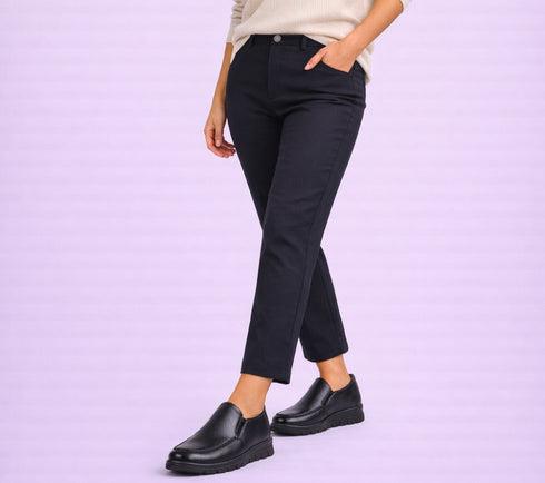 Pantofi casual, femei, ADA SHOES, 251073 negru, piele naturala