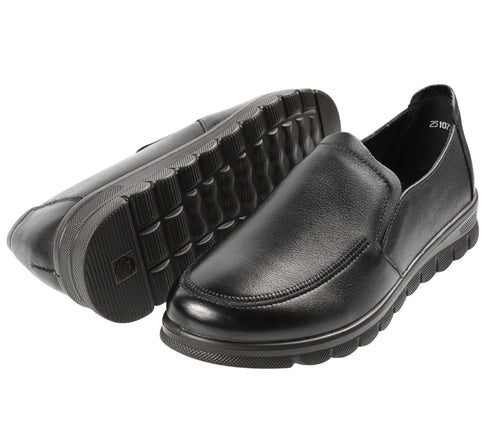 Pantofi casual, femei, ADA SHOES, 251073 negru, piele naturala