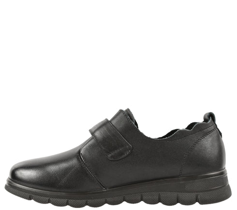 Pantofi casual, dama, ADA SHOES, 251074 negru, piele naturala