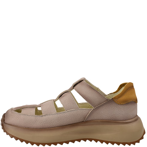 Pantofi sport, dama, ADA SHOES, KM8882 bej, piele nabuc