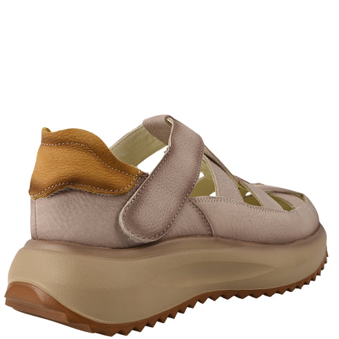 Pantofi sport, dama, ADA SHOES, KM8882 bej, piele nabuc