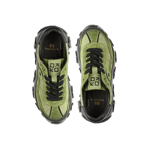 Pantofi sport, dama, FRANCO GERARDO, 9802 verde, piele naturala