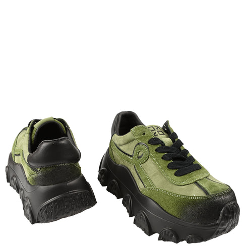 Pantofi sport, dama, FRANCO GERARDO, 9802 verde, piele naturala