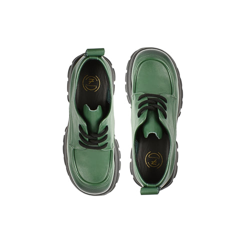 Pantofi casual, dama, FORMAZIONE, 8305 verde, piele naturala