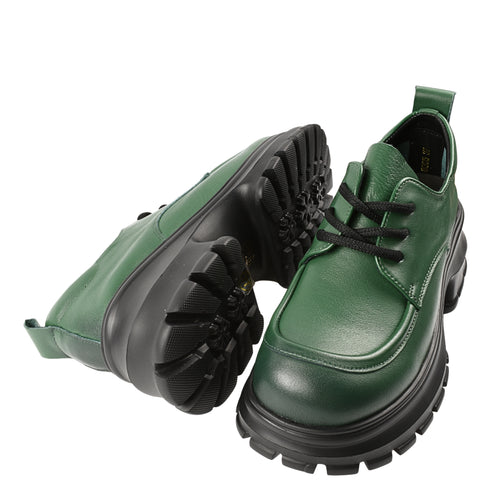 Pantofi casual, dama, FORMAZIONE, 8305 verde, piele naturala