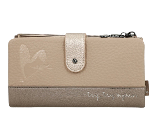 Portofel casual, dama, ANEKKE 42749-906, bej, piele ecologica