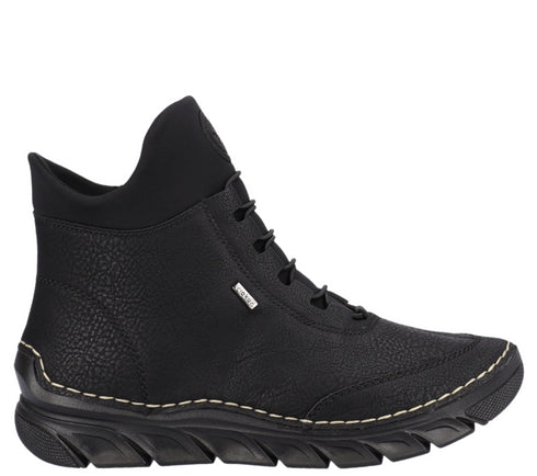 Ghete sport, dama, RIEKER, ANTISTRESS, 55069-00 negru, piele ecologica