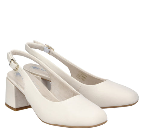 Pantofi casual, dama, RIEKER ANTISTRESS, 44751-61 crem, piele ecologica