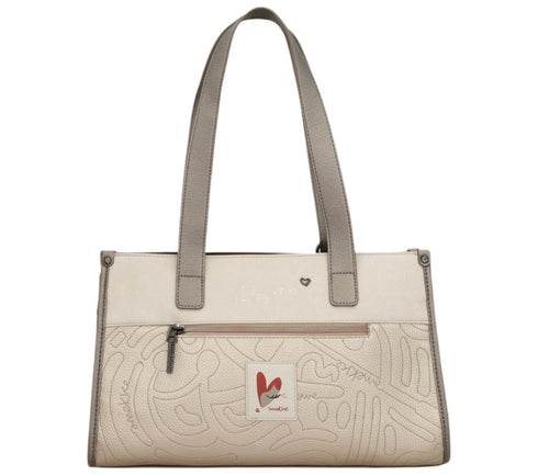 Poseta casual, dama, ANEKKE 42742-424, bej, piele ecologica