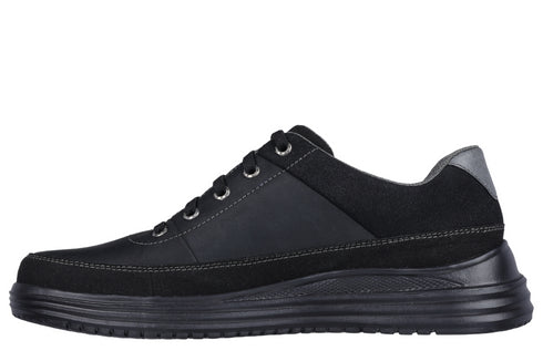 Pantofi sport, barbati, SKECHERS PROVEN ALDENO 204875-BBK negru, piele naturala