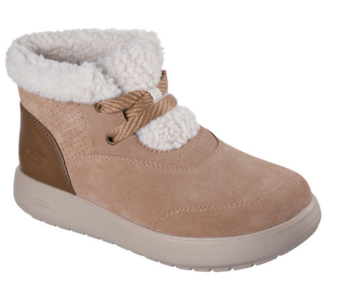 Ghete sport, dama, SKECHERS GO WALK HORIZON BOOT 144722-CSNT maro, piele intoarsa