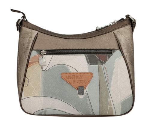 Poseta casual, dama, ANEKKE 42803-002, auriu, piele ecologica