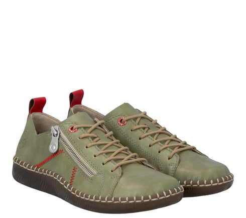 Pantofi sport, dama, RIEKER ANTISTRESS, N2401-54 verde, piele ecologica