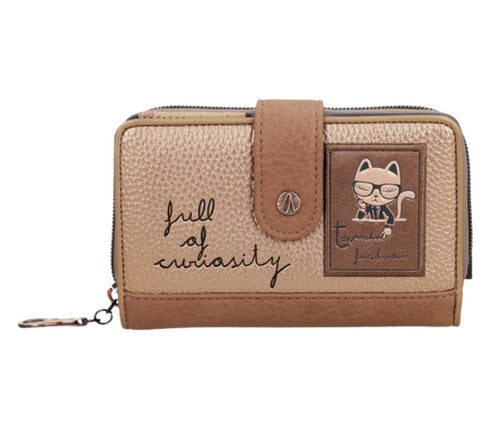 Portofel casual, dama, ANEKKE 41789-909, maro, piele ecologica