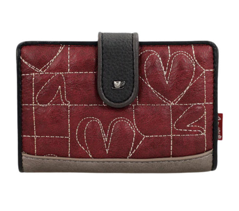 Portofel casual, dama, ANEKKE 41809-902, negru, piele ecologica