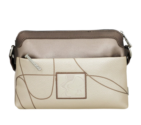 Poseta casual, dama, ANEKKE 42633-160, bej, piele ecologica