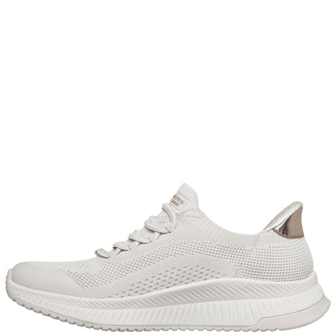 Pantofi sport, dama, SKECHERS SLIP-INS BOBS SQUAD 4 - DIRE STEP 117743-OFWT, alb, textil