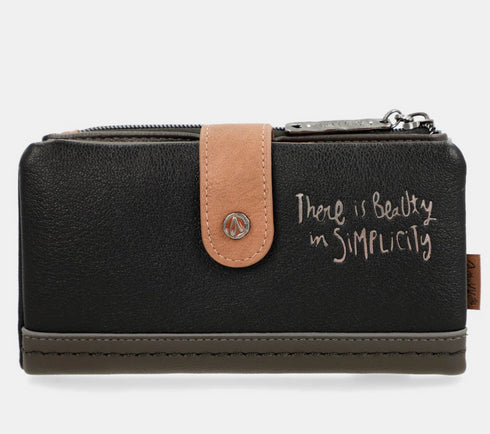 Portofel casual, dama, ANEKKE 39789-907, maro, piele ecologica