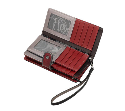 Portofel casual, dama, ANEKKE 41809-901, maro, piele ecologica