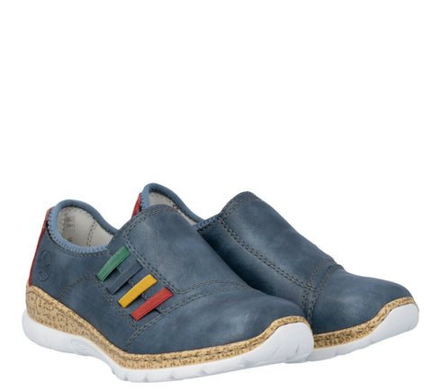 Pantofi sport, dama, RIEKER ANTISTRESS, N4264-14 bleumarin, piele ecologica