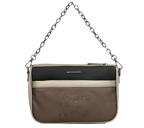 Poseta casual, dama, ANEKKE 42603-588, negru, piele ecologica