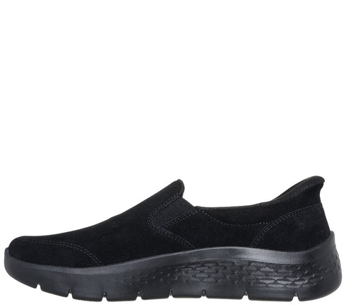 Pantofi sport, dama, SKECHERS GO WALK FLEX-RUE SLIP-INS 125508-BBK negru, piele intoarsa