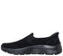 Pantofi sport, dama, SKECHERS GO WALK FLEX-RUE SLIP-INS 125508-BBK negru, piele intoarsa