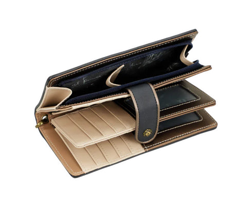 Portofel casual, dama, ANEKKE 41859-901, bleumarin, piele ecologica