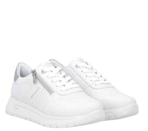 Pantofi sport, dama, REMONTE MEMOSOFT, D2V03-80, alb, piele naturala