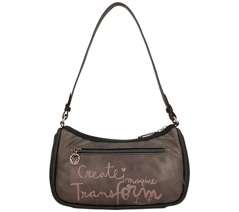 Poseta casual, dama, ANEKKE 39702-309, negru, piele ecologica