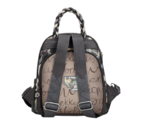 Rucsac sport, dama, ANEKKE 41715-213, gri, piele ecologica