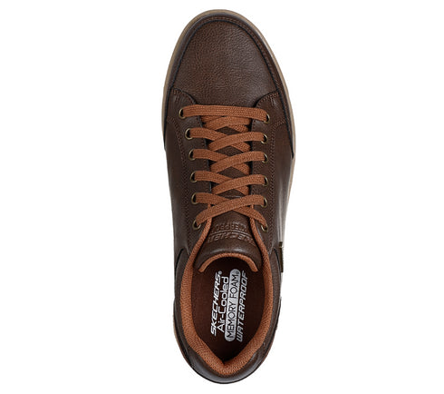 Pantofi sport, barbati, SKECHERS CAVELL-SPARKMAN 210944-CHOC maro, piele ecologica