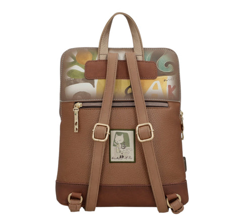 Rucsac casual, dama, ANEKKE 42705-275, maro, piele ecologica